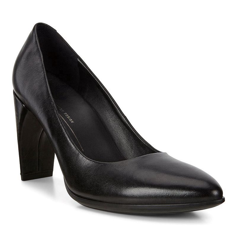 Women Heels Ecco Shape 75 Pointy Sleek 2.0 - Pumps Black - India INUFMP732